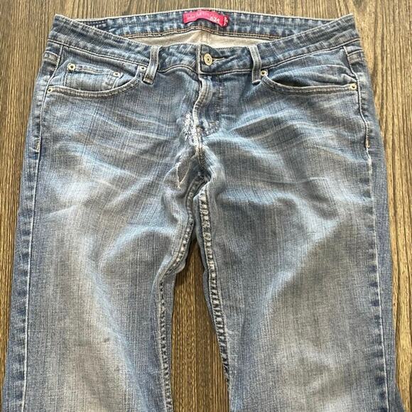 Levi's Womens 521 Too Super Low Boot Cut Jeans Denim Medium Wash Blue Size 9 - Picture 4 of 11
